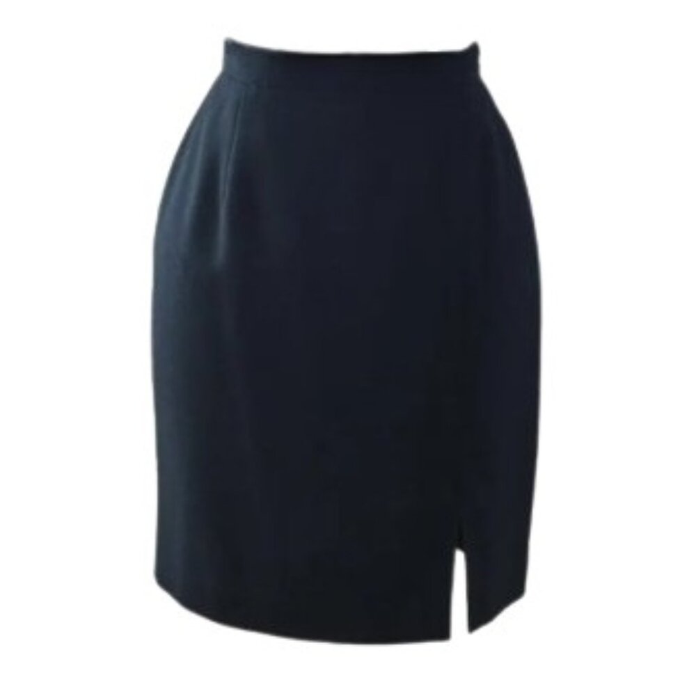 Vintage 90's GIANNI Petite Black Front Slit Skirt - LNC